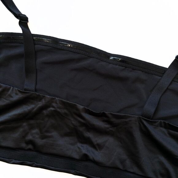 Skims Stretch Satin Bralette - Onyx - 4x - Picture 4 of 7